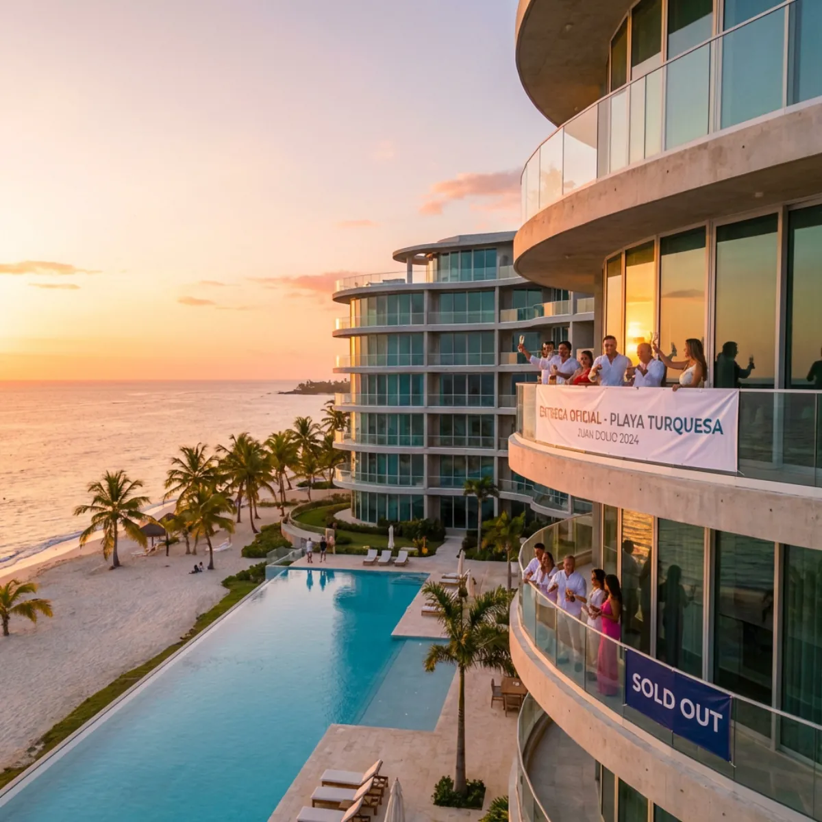 Celebración de cierre de venta en República Dominicana
