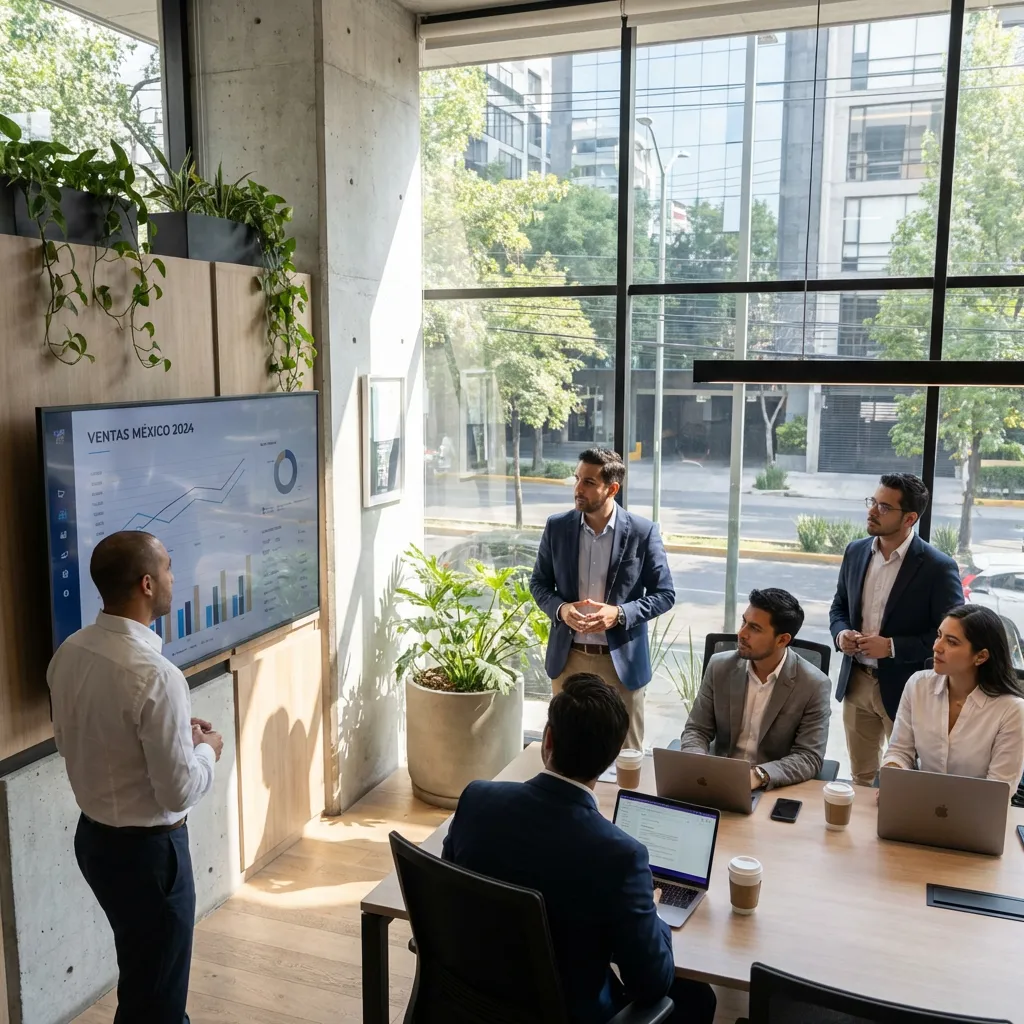 Oficina de ventas de desarrollo inmobiliario en México