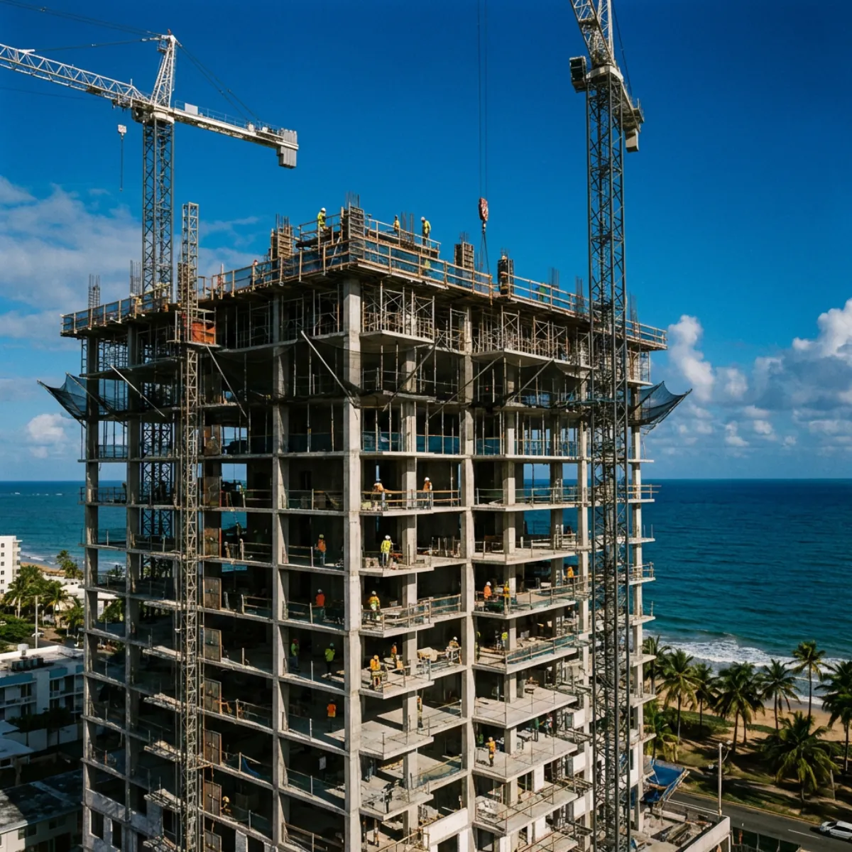 Desarrollo inmobiliario en construcción en Puerto Rico